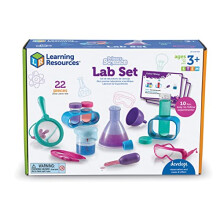 Primary Science Lab Set for Kids (Pink), Kids Science Experiment Kit with 10 Experiments, Preschool STEM Toys, Beakers, Magnifying Glass for Kids,
