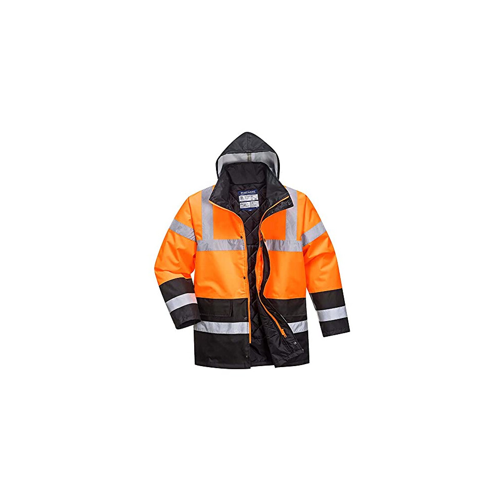 Hi-Vis Two Tone Traffic Jacket, Size: M, Colour: Orange/Black, S467OBRM