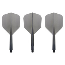 Zero Stress Flight System - Small Clear Black - Dart Flights Medium