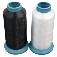 White & Black Nylon Invisible Clear Sewing Overlocking Thread x 2 Cones, Size 0.12mm - 6,000 Meters Each Cones