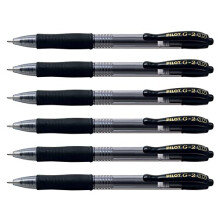 Set of 6 Ballpoint gel Pens 10 G2, Black