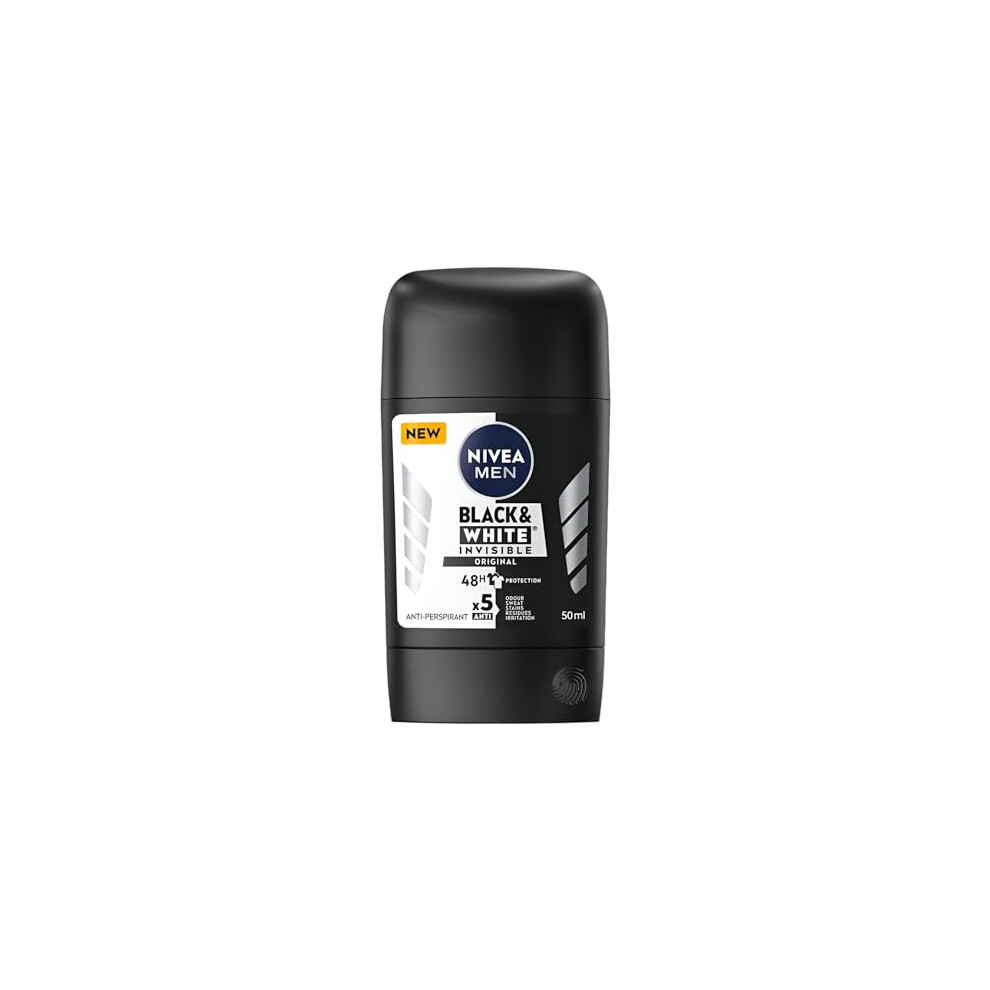Nivea Men Black & White Invisible Original Antiperspirant Stick For Men 50 Ml - Image 3