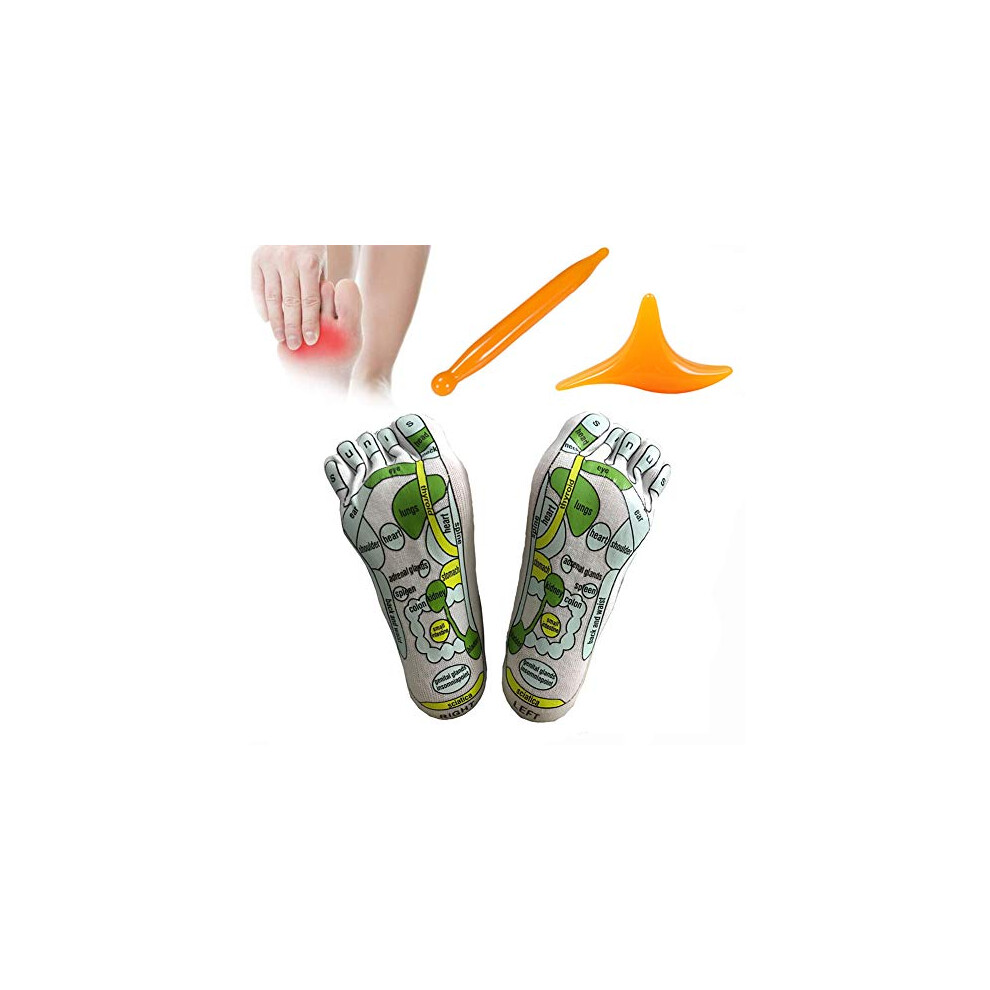 Yamee Acupressure Reflexology Socks Foot Massage Sock Relieve Tired Physiotherapy Socks With Massage Tools