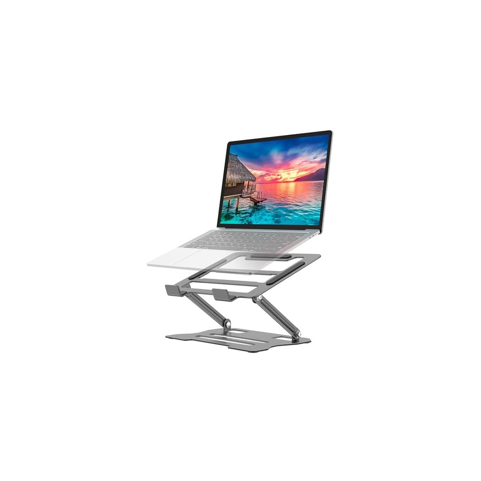 Laptop Tablet Stand, Universal Adjustable Steel Laptop Computer Stand, Ergonomic Foldable Portable Desktop Tray Compatible With 10''-15.6'' Devices 791290192468