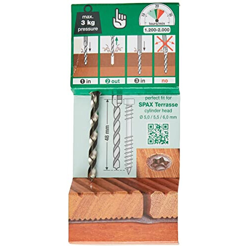Spax Stepped drill with 2 drilling steps of 4.1 and 6.5 mm, Drill 2 Step, Deck construction, 5009409873005 2