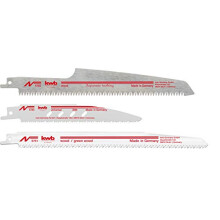 Original Einhell 3-Piece Saw Blade Set for Universal Saws (for Wood and Metal, Accessories for Universal Saws/Reciprocating Saws, Ideal for Cordless