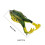 5PCS 9cm Double Propellers Frogs Soft Baits High Simulation Realistic Double Barbed Hook Silicone Fishing Lures Prop Frog Lures for Bass Trout Yellow 5