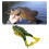 5PCS 9cm Double Propellers Frogs Soft Baits High Simulation Realistic Double Barbed Hook Silicone Fishing Lures Prop Frog Lures for Bass Trout Yellow 3