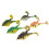 5PCS 9cm Double Propellers Frogs Soft Baits High Simulation Realistic Double Barbed Hook Silicone Fishing Lures Prop Frog Lures for Bass Trout Yellow 1