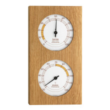 TFA Dostmann Sauna Thermo-Hygrometer 40.1052.01 – Oak, 0–120C & 0–100% RH, Coloured Scale