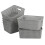 6-Pack Silver Grey Plastic Woven Baskets, Gray Weave Storage Basket 1