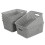 6-Pack Silver Grey Plastic Woven Baskets, Gray Weave Storage Basket 4