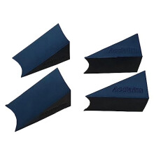 Bowling Black Anti Slip Four Set Pack 5.5 cm x 3cm x 3cm Bowls Rubber Umpire Measuring Wedges Triangle Prism Shape With Cut Out Shallow Concave Top