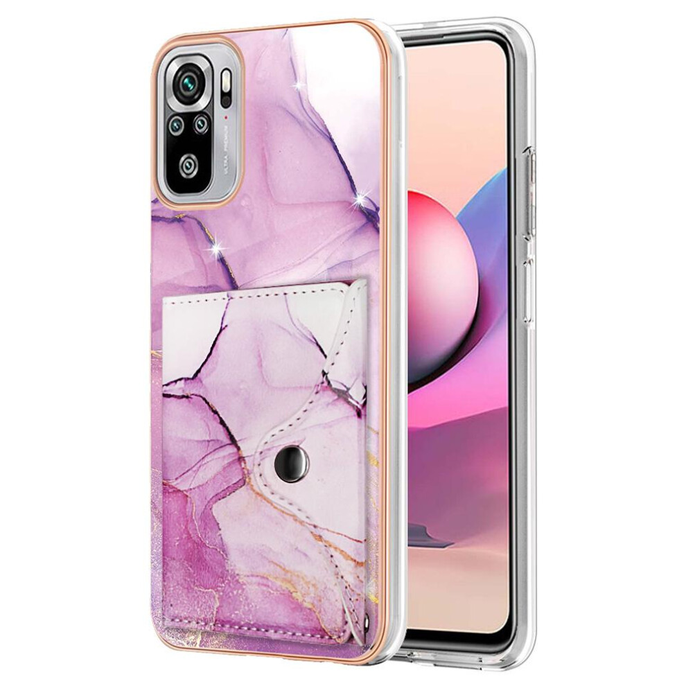 (Rose ) Case For Xiaomi Mi Note 10S / Note 10 4G Card Slots Marble Slim Wallet Soft Tpu Bumper Red 764762741488