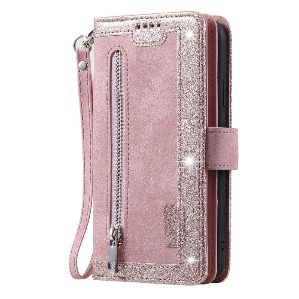 (Pink) Flip Case For Samsung Galaxy A50/A30s/A50s Wallet 9 Card Slots Kickstand Lanyard Pu Leather Pink 764762742997