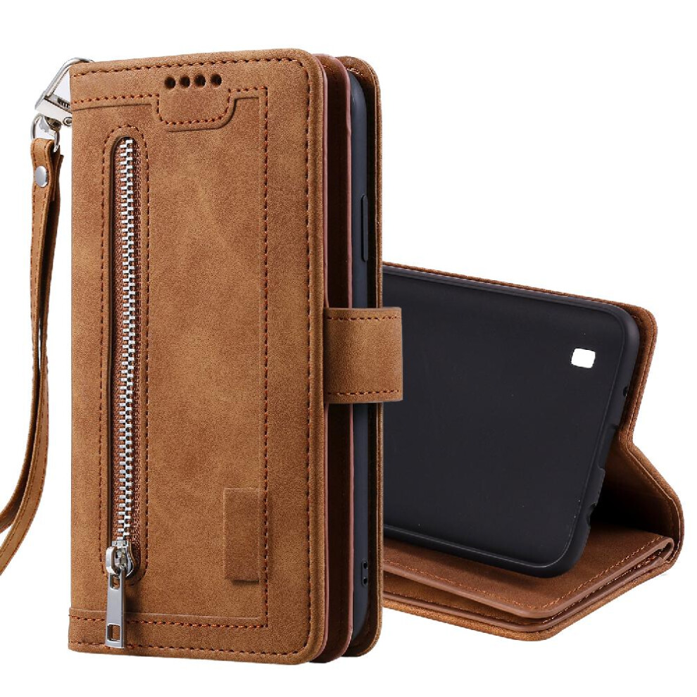 (Brown) Flip Case For Samsung Galaxy A10/M10 Wallet Pu Leather Lanyard Kickstand 9 Card Slots Brown 764762743369