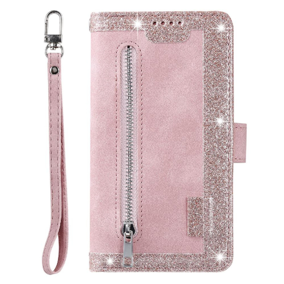 (Pink) Flip Case For Huawei P40 Lite Pu Leather Wallet Lanyard Kickstand 9 Card Slots Pink 764762744472