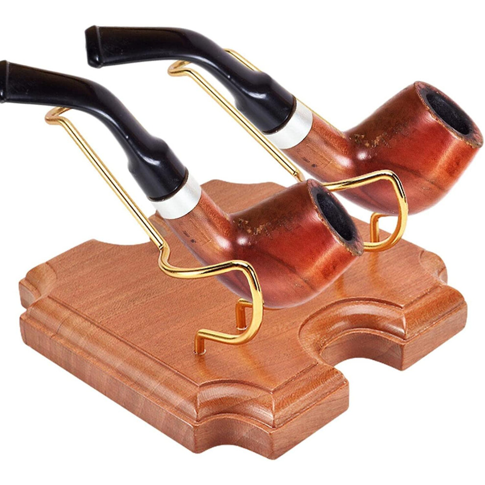 (12*12*1.8cm) Tobaccos Smoking Pipe Stand - Smoking Pipe Accessories Pipe Rack - Natural Solid Wood Smoking Pipes Rack Holder 1pcsd-