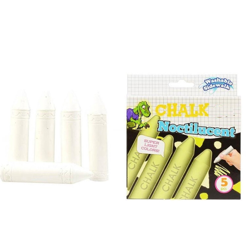 5PCS Washable Glow in the Dark Sidewalk Chalk for Kids