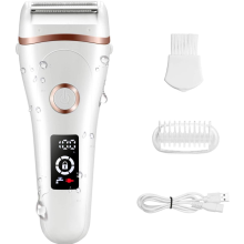 Electric Razor for Women,Wet & Dry Rechargeable Cordless Painless Lady Electric Shaver Body Hair Remover for Legs Underarms and Bikini Trimmer(White)
