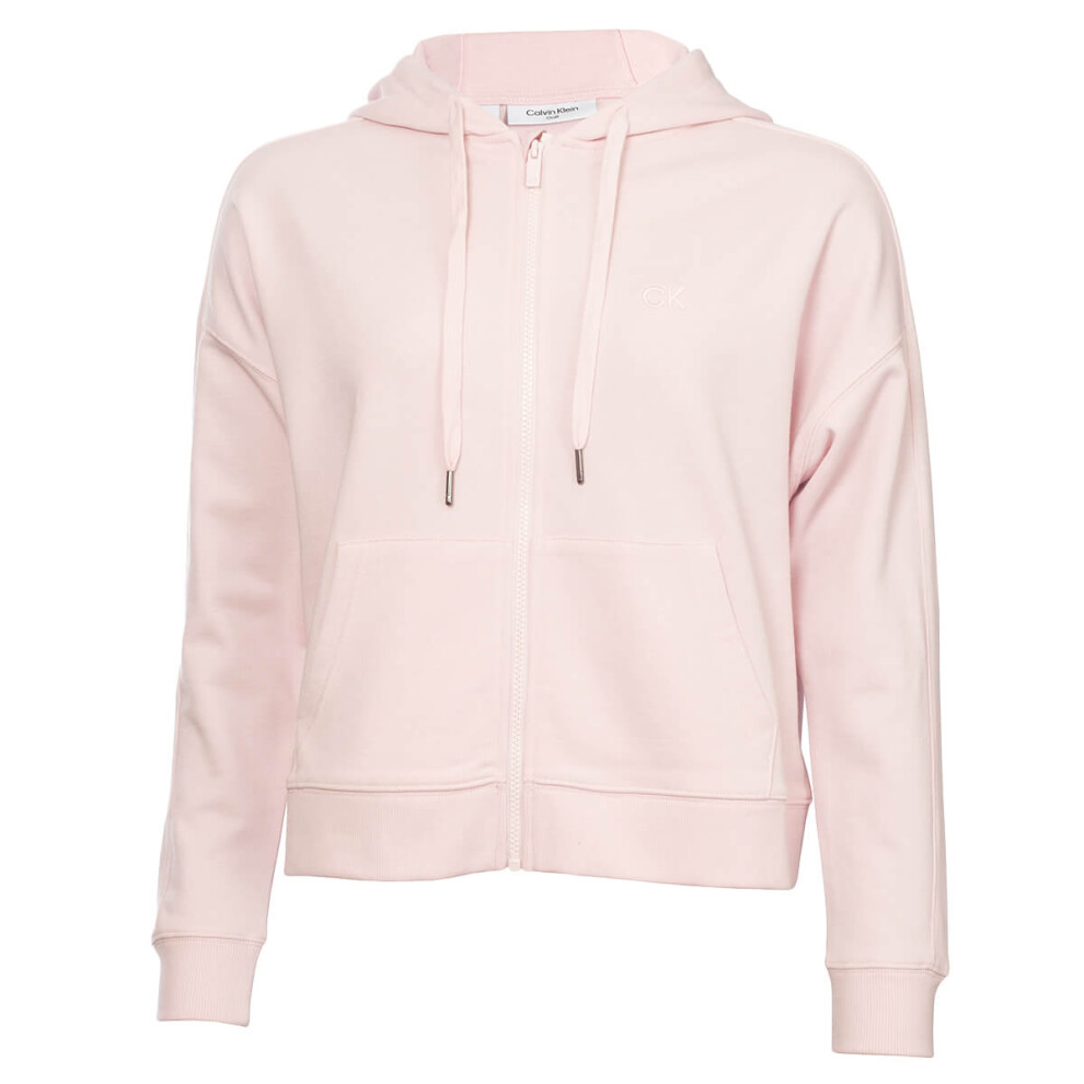 (2XL, Ice Pink) Calvin Klein Womens 2022 Capa Full Zip Lightweight Breathable Oversize Hoody