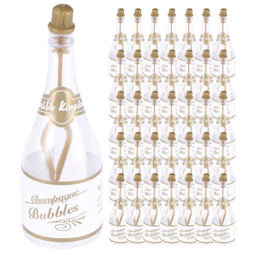 36pcs Empty Bubble Bottles Champagne Bottle Shaped Bubble Bottles Wedding Party Decor