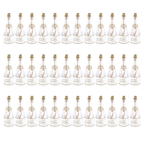 36pcs Empty Bubble Bottles Champagne Bottle Shaped Bubble Bottles Wedding Party Decor 2