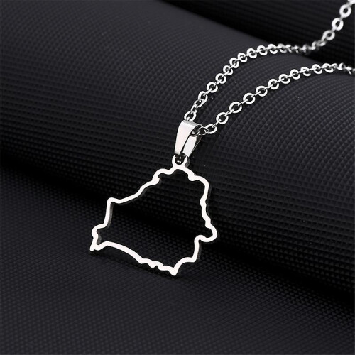 (A1) New Belarus Map Pendant Necklace For Men