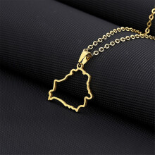 (A2) New Belarus Map Pendant Necklace For Men