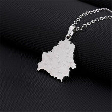 (C1) New Belarus Map Pendant Necklace For Men