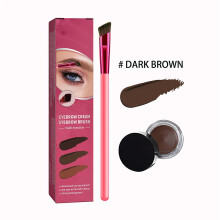 (Dark Brown) Anjoize 4d Laminated Eyebrow Home Grooming Kit Eyebrow Pen With Eyebrow Gel