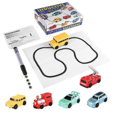 Enlighten Magic Pen Inductive Car Children's Train Tank Toy Car Draw Lines Induction Rail Track Car Kids