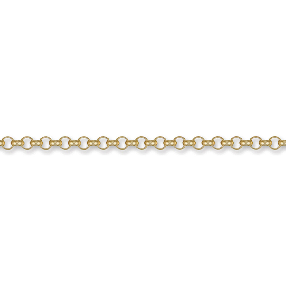 (18) Jewelco London Unisex Solid 9ct Yellow Gold Round Belcher 4.3mm Gauge Chain Necklace