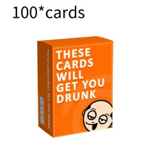 (Orange) These Cards Will Get You Drunk Fun Family Adult Drinking Table Game For Parties