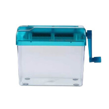 (Blue, 17*14*10cm/6.69*5.51*3.94in) A4 Portable A6 Paper Hand Shredder Home Office Lightweight Convenient Practical