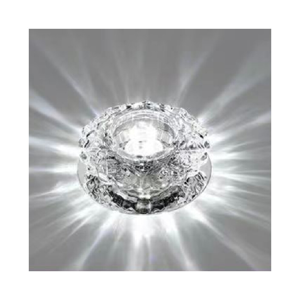 Dinamr (White) Spotlight Crystal Led Downlight For Aisle Entrance Hall Ceiling Light Fixture