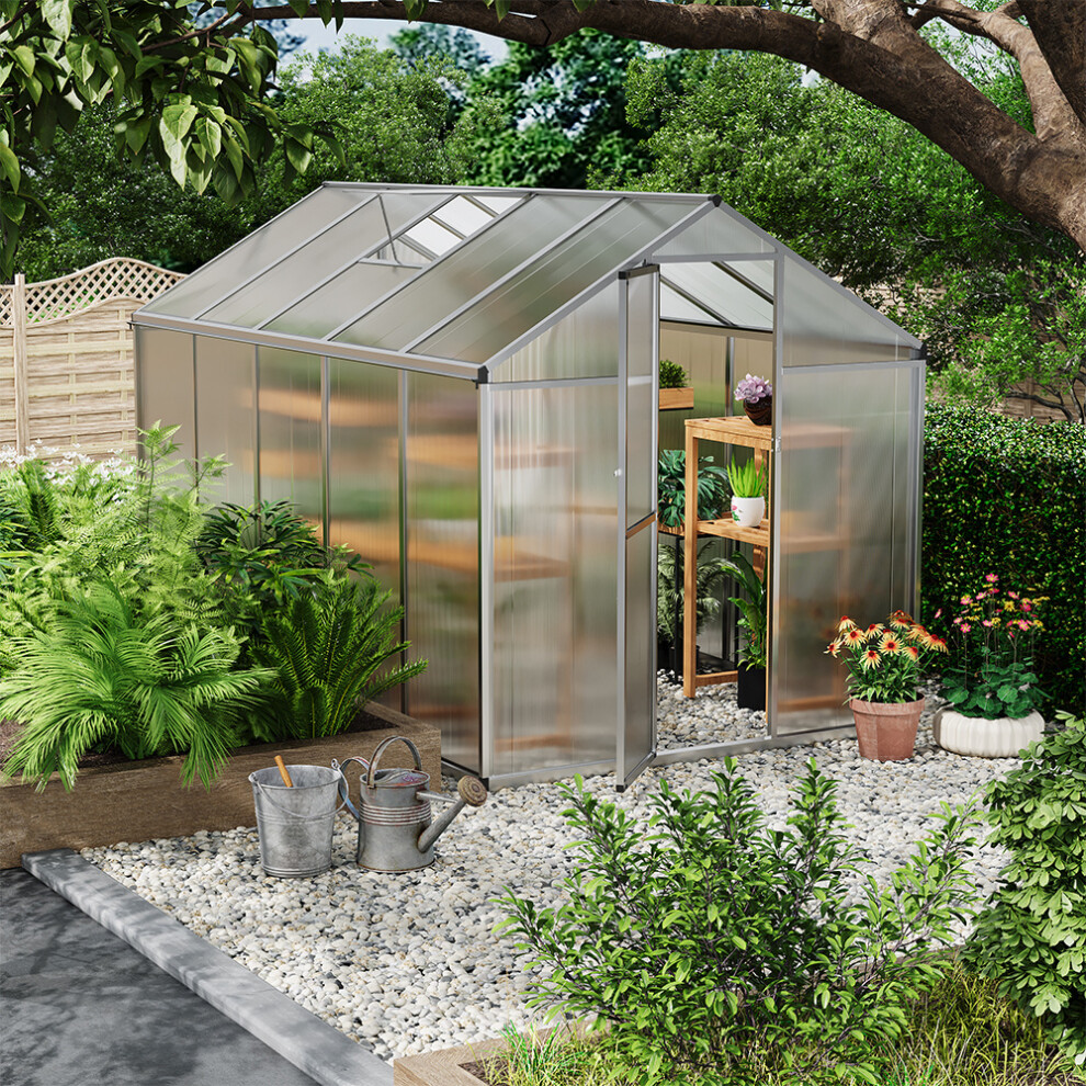(10x6FT) 6x6/8x6/10x6FT Walk-In Greenhouse