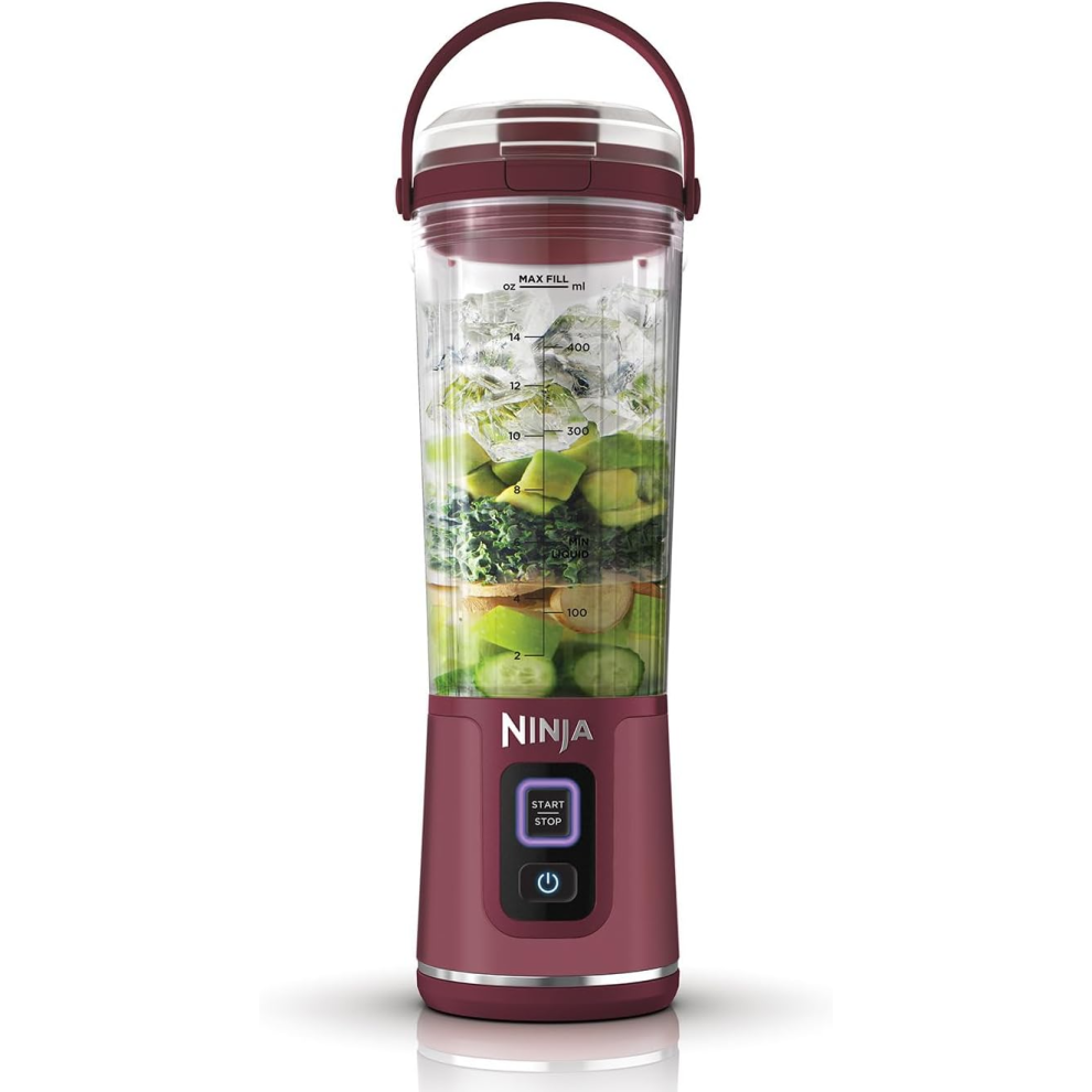 (Cranberry Red) Ninja Blast Portable Blender, 530ml, Leakproof Lid