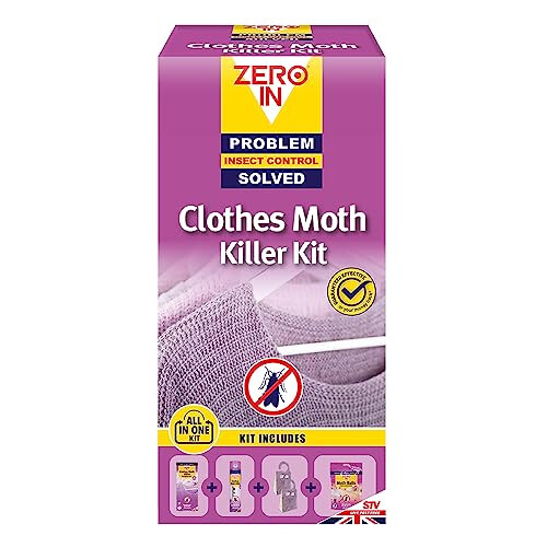 All-In-One Clothes Moth Killer Kit. Prevent Reinfestations. Kill Moths, Eggs & Larvae. Value Kit Includes Twinpack Moth Hanging Unit; Moth Killer