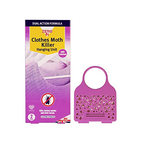 All-In-One Clothes Moth Killer Kit. Prevent Reinfestations. Kill Moths, Eggs & Larvae. Value Kit Includes Twinpack Moth Hanging Unit; Moth Killer 2