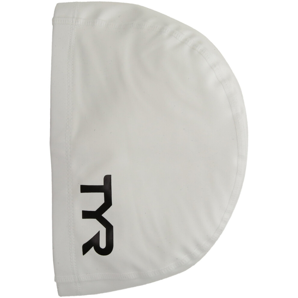 Unisex Tyr Silicone Comfort Swim Cap, White, M UK