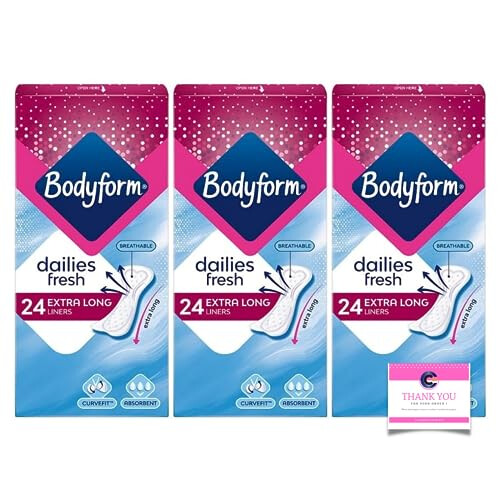 Bodyform Extra Long Panty Liners - Pack of 3