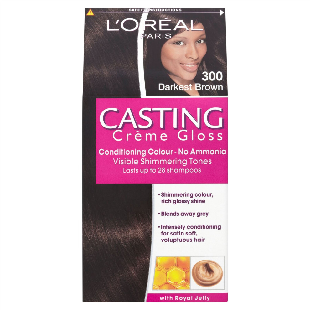 New L’oréal Paris 3 X L'oreal Paris Casting Creme Gloss Conditioning Colour 300 Darkest Brown