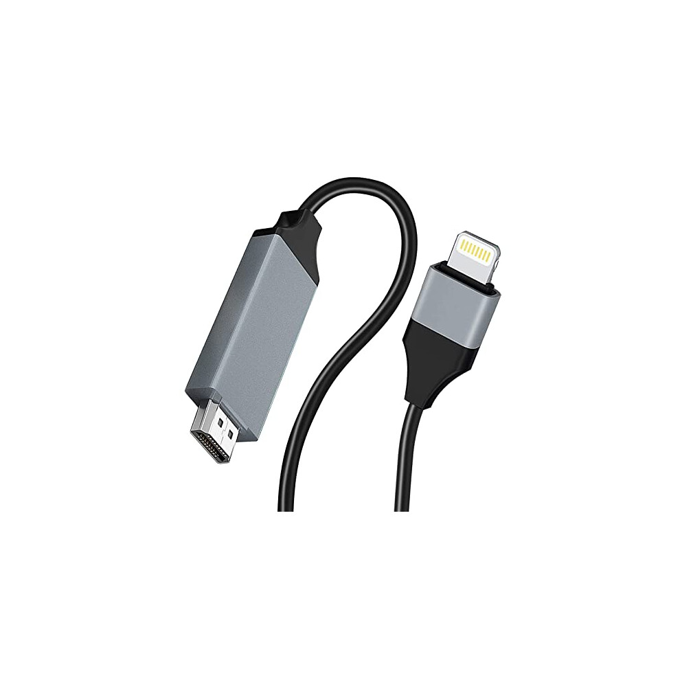 Lightning to HDMI Adapter Cable for iPhone,[Apple MFi Certified] 1080P HDTV Cable Adapter Digital AV Sync Screen Connector Compatible with iPhone/iPad