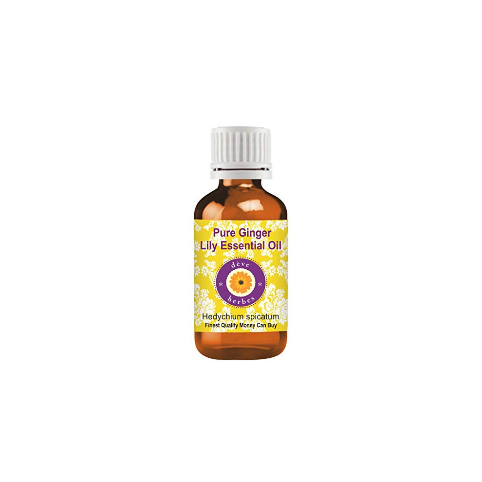 Deve Herbes Pure Ginger Lily Essential Oil (Hedychium Spicatum) Steam Distilled 15Ml (0.50 Oz)