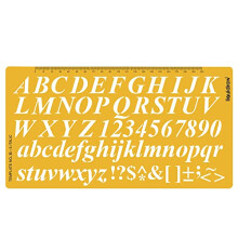 Letter Stencils for Calligraphy Crafts Bold Italic English Lettering Stencil Alphabet Number Symbols Drawing Template Capital Large, 20 mm & 15mm