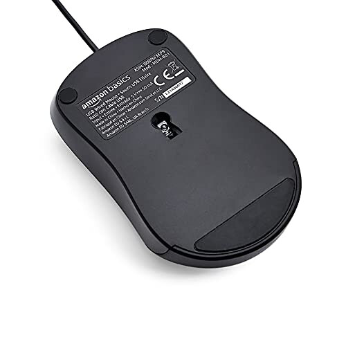 Amazon 3-Button USB Wired Quiet Mouse – Standard, Black 1