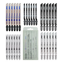 30-Piece T101B T111C T119BO T118A T127D Mixed Jigsaw Blades Metal Wood Mix Jigsaw Blades Set for Cutting Metal Wood Jig Saw Blades Compatible with