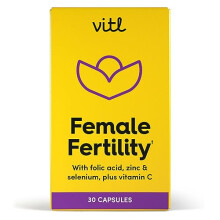 Female Fertility Supplement - 30 Vegan Capsules - Includes Folic Acid, Vitamin B12 & Zinc - Formulated with 17 Essential Nutrients & Vitamins -