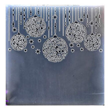 Merry Christmas Lighting Ball Star Plastic Embossing Folders for Card Making Scrapbooking and Other Paper Crafts, 15x15cm